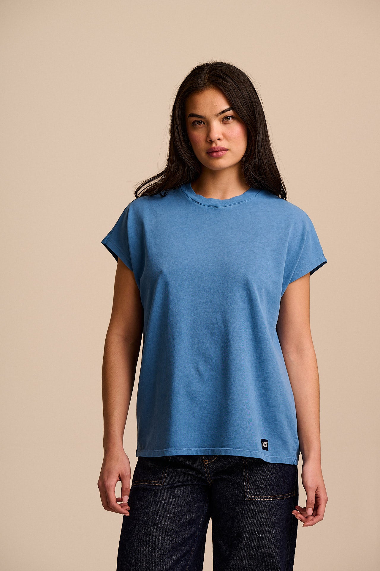 Inessa Cotton Cap Sleeve T Shirt
