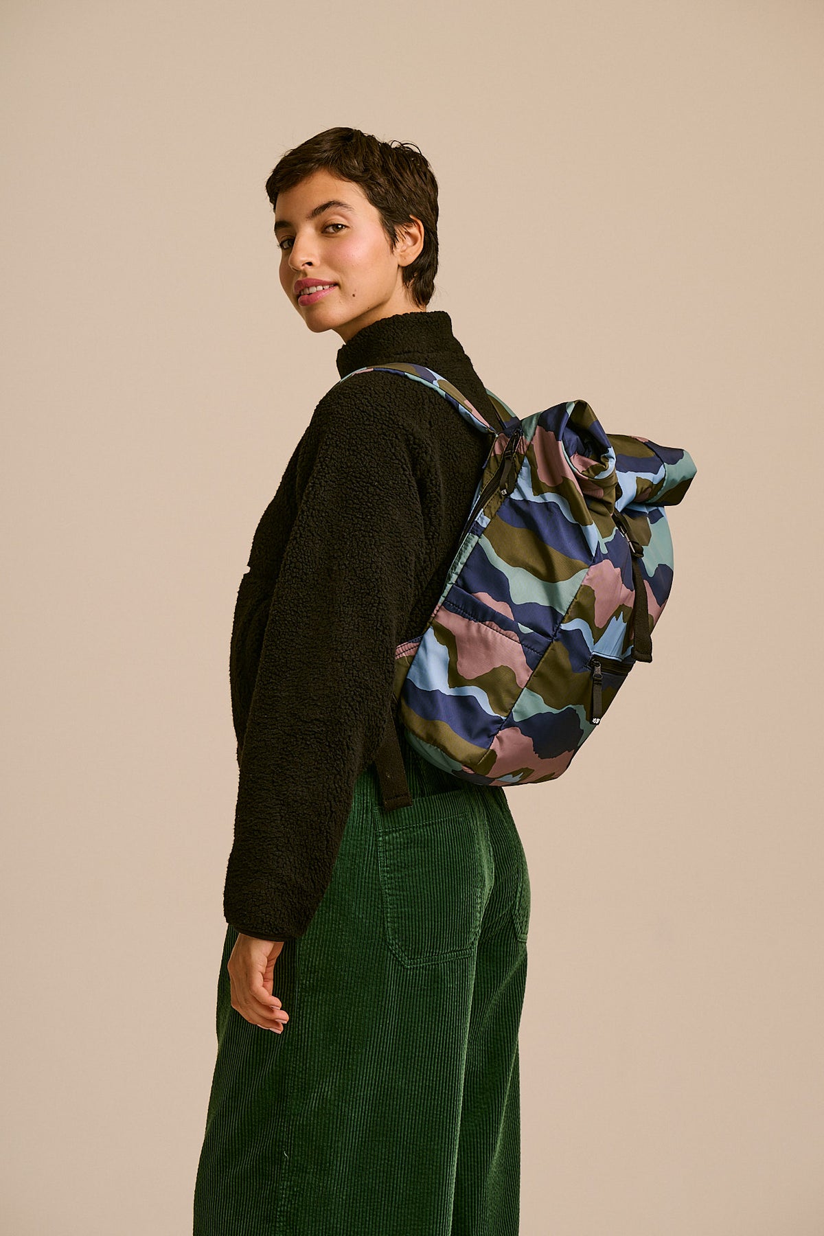 Jenson Roll Top Backpack - Recycled Polyester in Rolling Hills