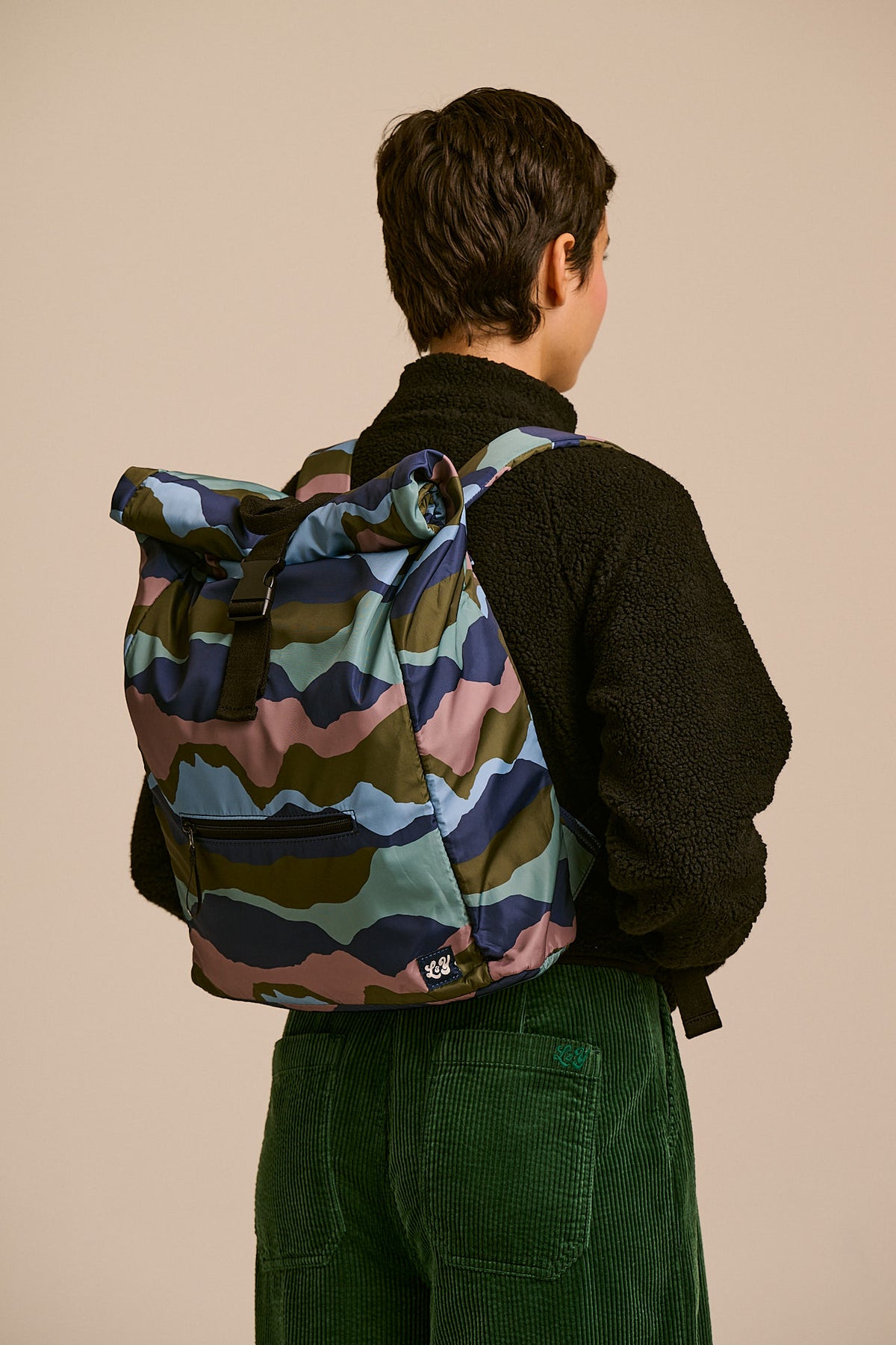 Jenson Roll Top Backpack - Recycled Polyester in Rolling Hills