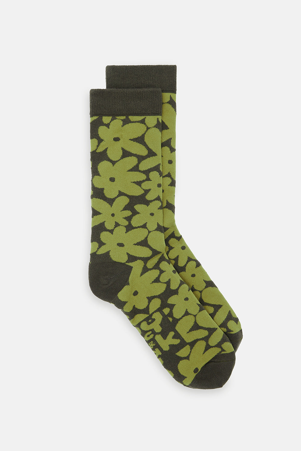 JoJo - Cotton Socks in Green Floral