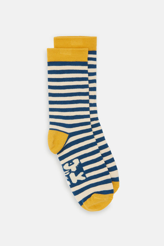 JoJo - Cotton Socks in Navy Stripe Print