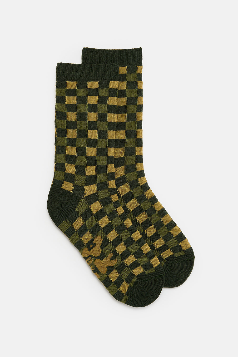 JoJo - Cotton Socks in Green Gingham