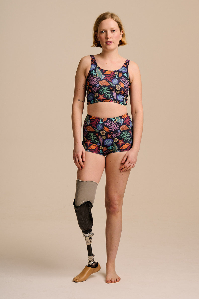 Kara - Tankini Top in Shell Print