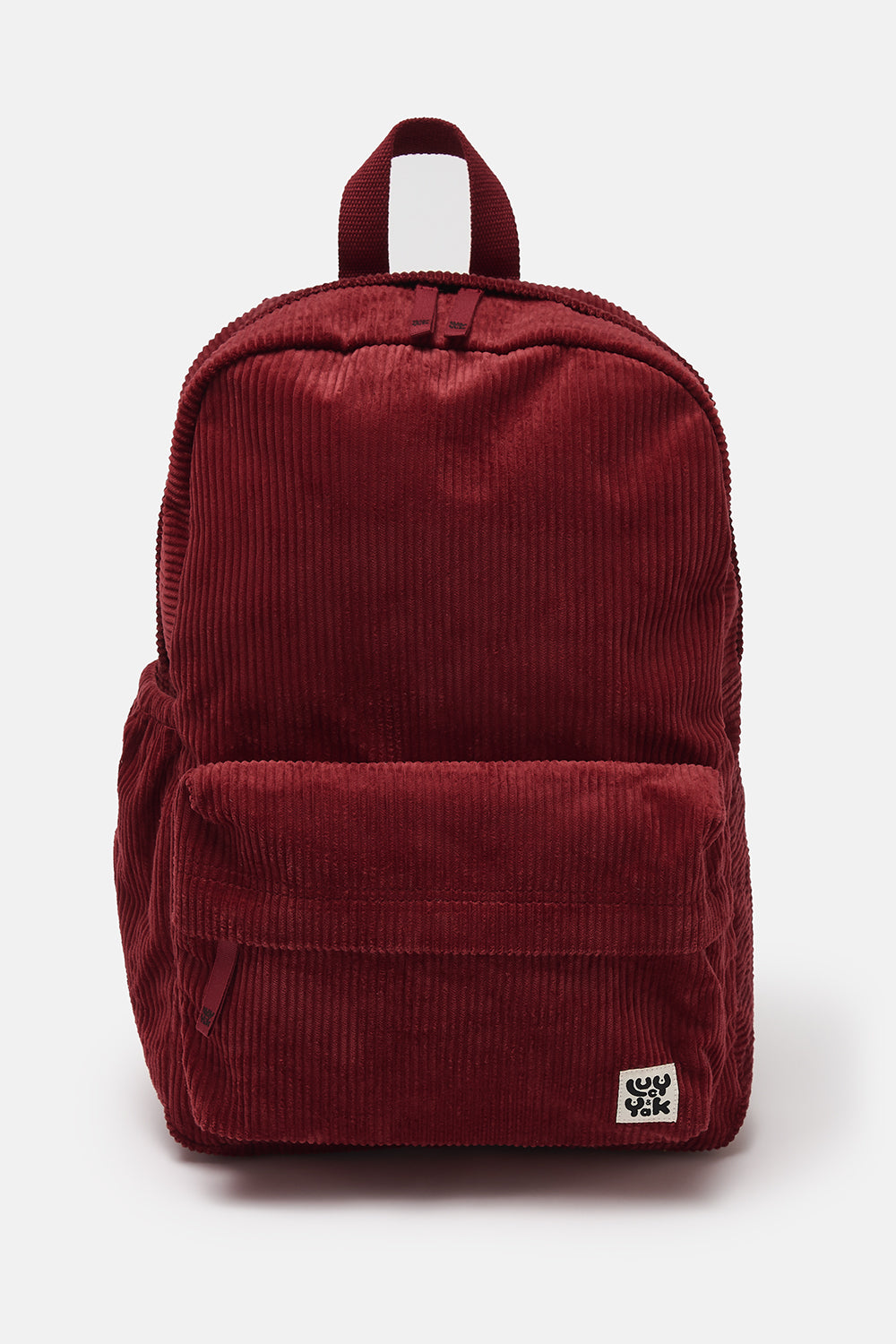 Kellie - Skater Corduroy Backpack in Maroon