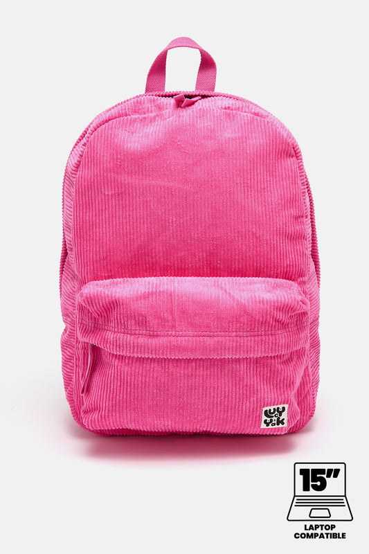 Kellie Backpack: ORGANIC CORDUROY - Power Pink
