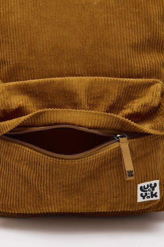 Kellie Backpack: ORGANIC CORDUROY - Mustard
