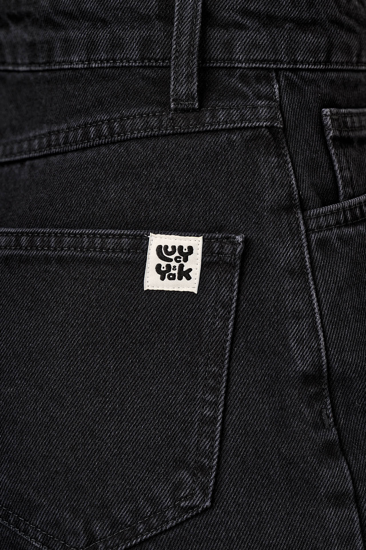 Lexi - Denim High Waist Shorts in Black Wash