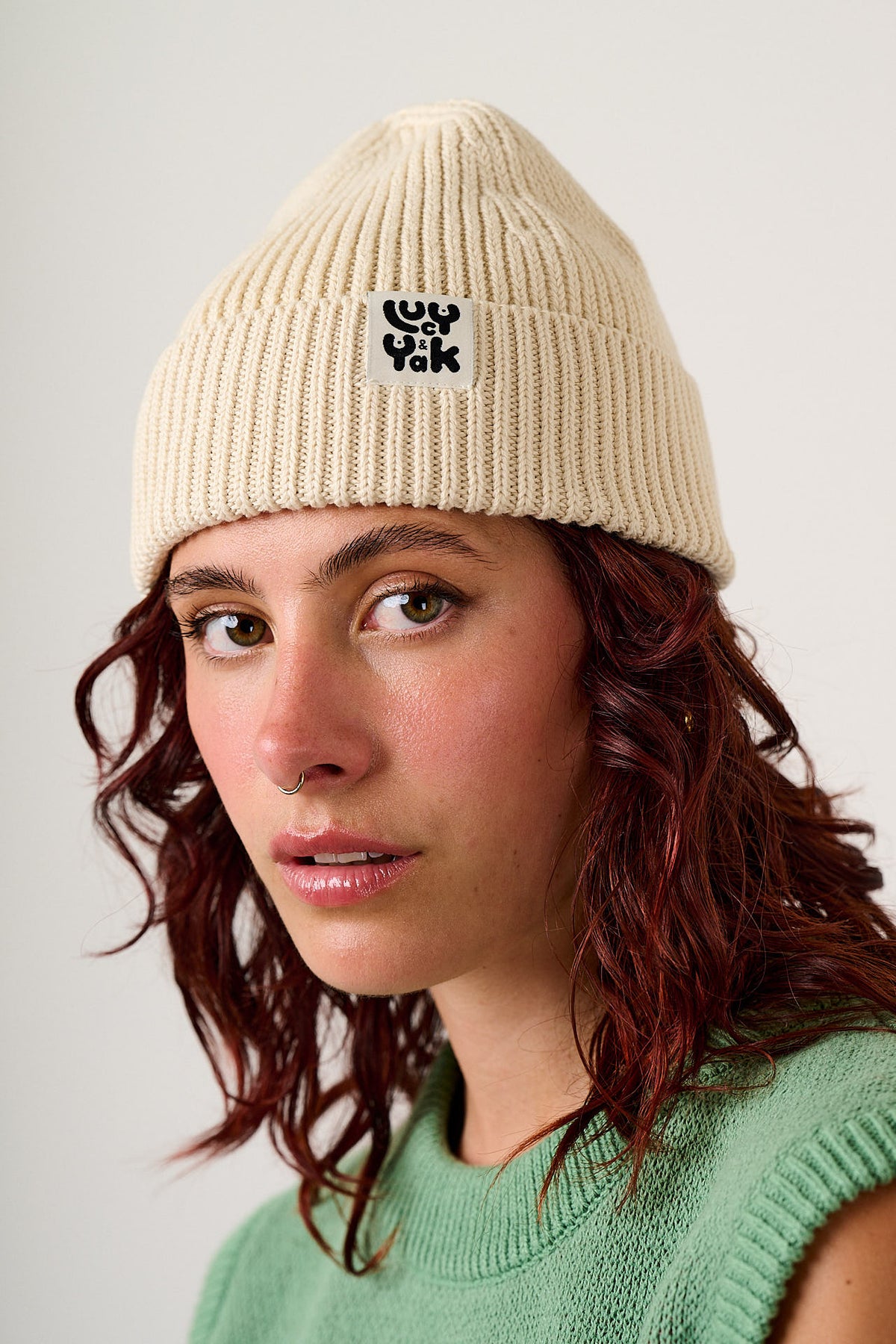 Luca - Beanie in Ecru