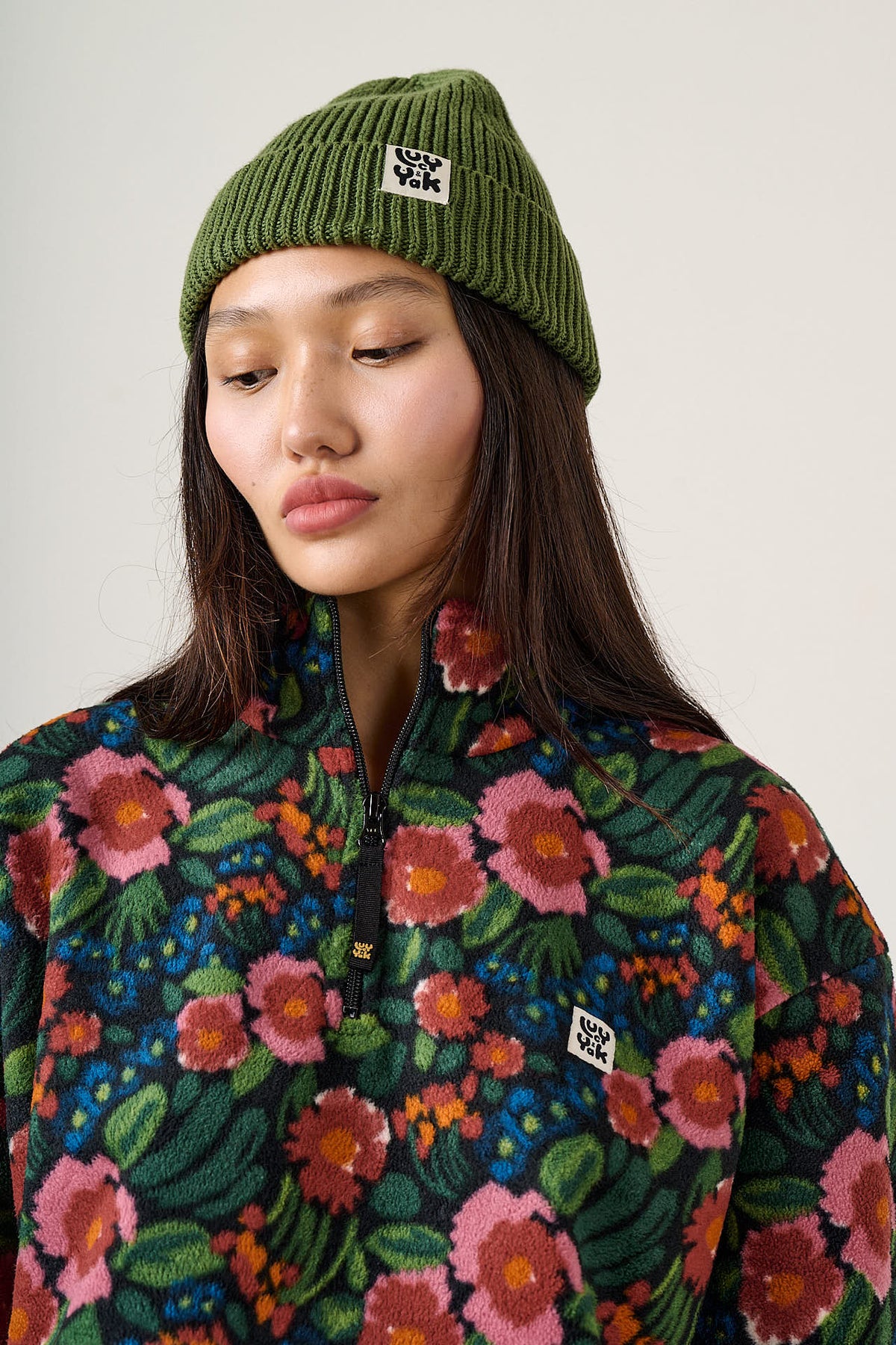 Luca Beanie - Organic Cotton in Green