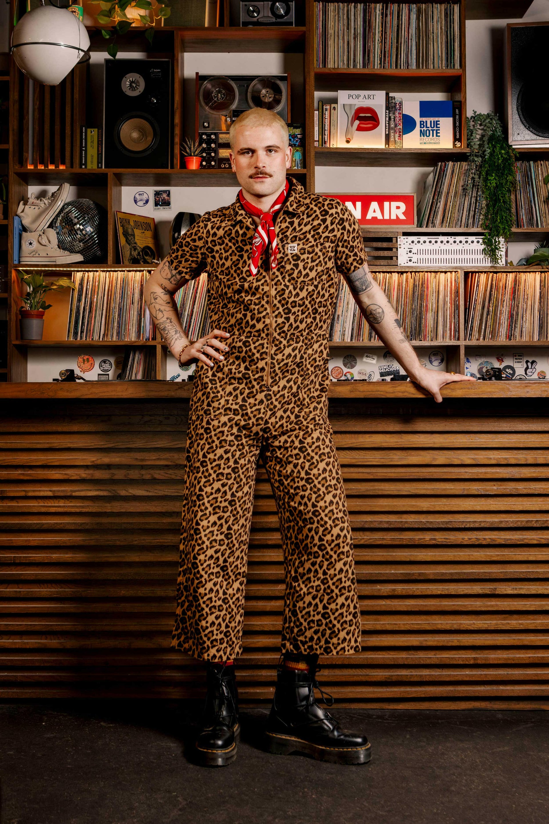 Ragan Cotton Jumpsuit Leopard Print
