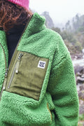 Harper Fleece Jacket: RECYCLED BOTTLES - Zest Green
