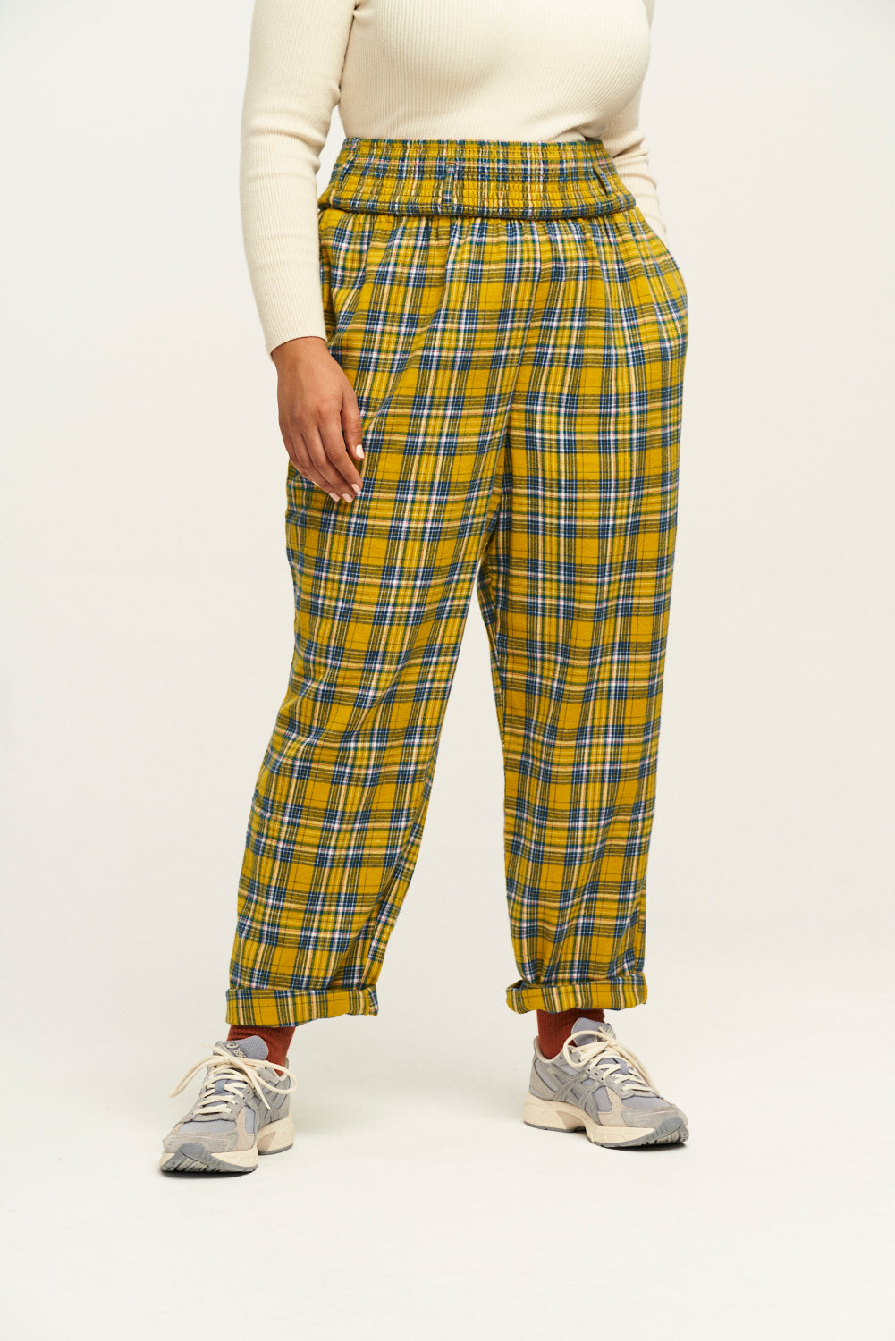 pants Luca Mustard Tartan Size S - Boho-Chic Clothing