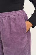 Billie Trousers: ORGANIC CORDUROY - Ash Purple