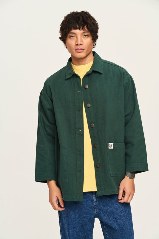 Olly Jacket: ORGANIC TWILL - Posy Green