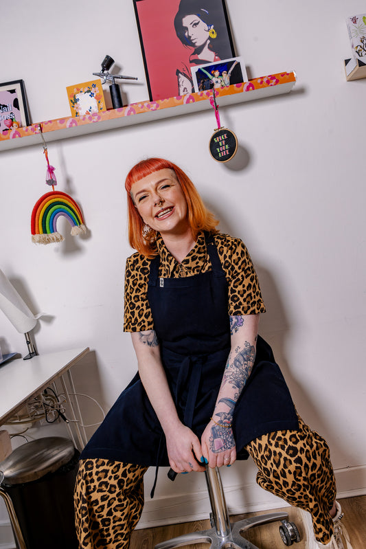 Amaia - Heavyweight Cotton Apron in Navy