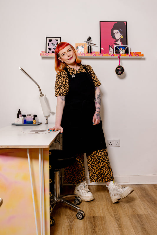 Amaia - Heavyweight Cotton Apron in Black