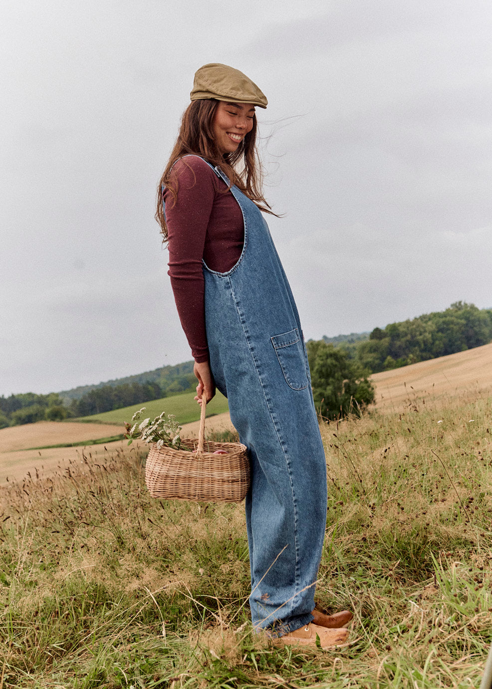 Ara - Denim Dungarees in New Mid Wash
