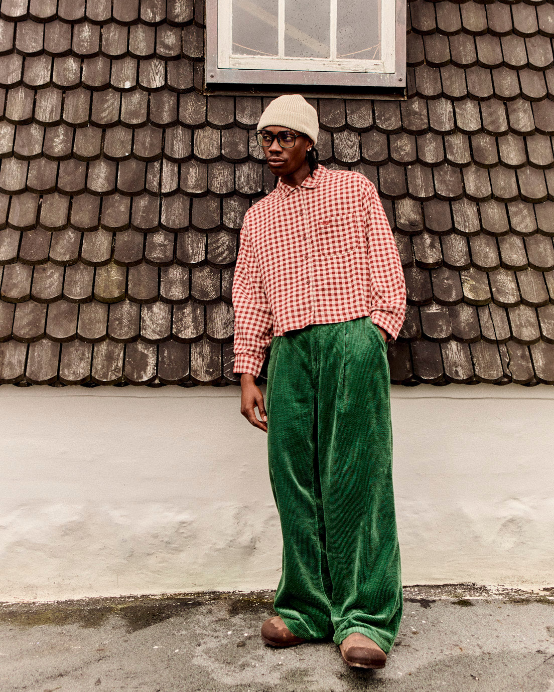 Cole 'New Improved Fit' -  Organic Corduroy Trouser in Dark Green