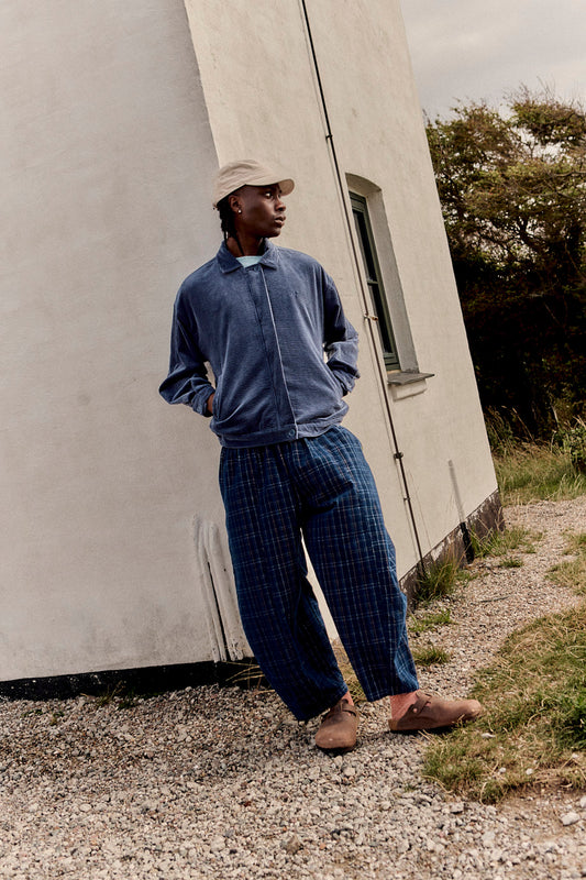 Devan - Cotton Corduroy Jacket in Blue
