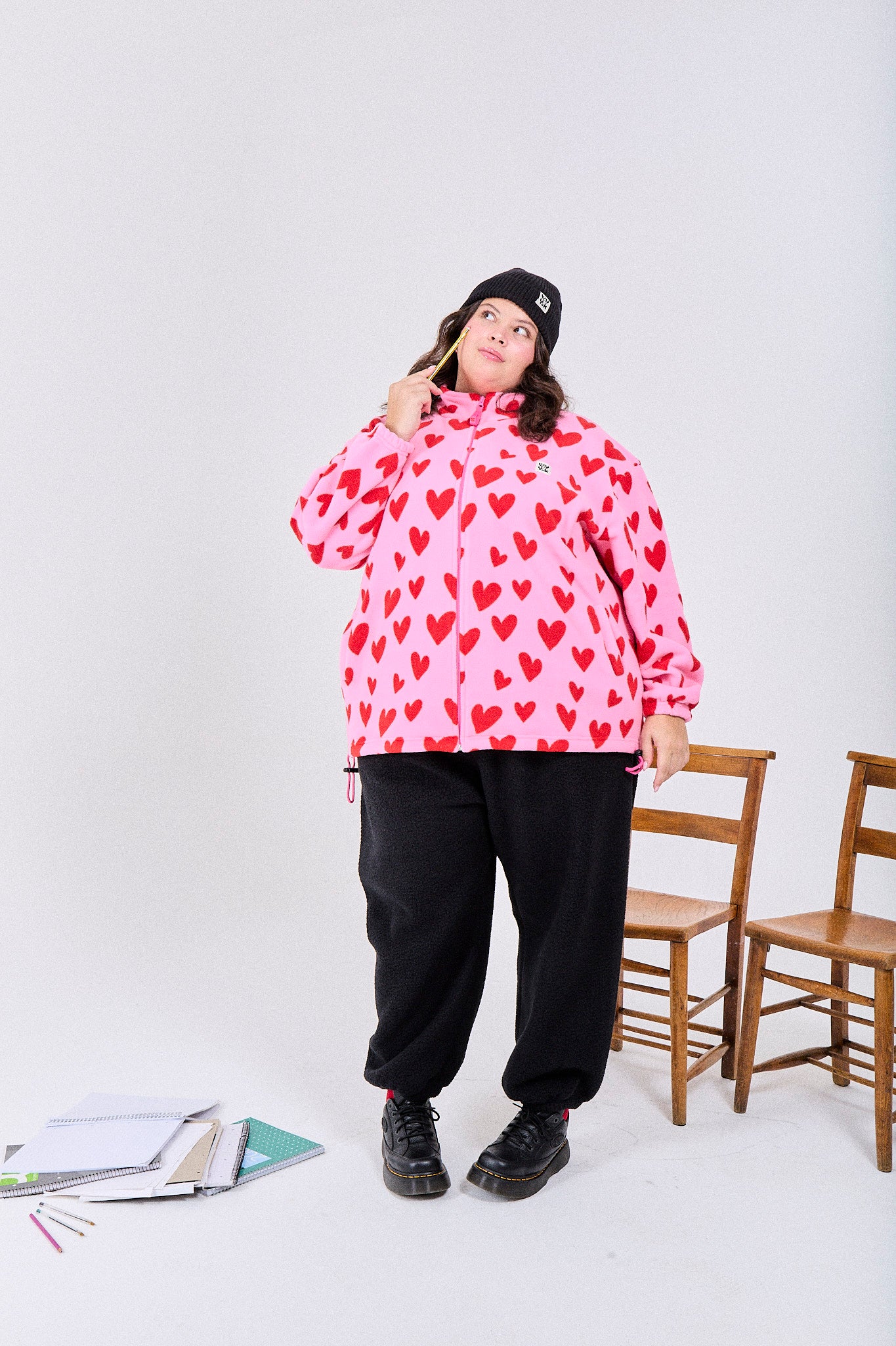 Nicks - Full Zip Polar Fleece in Cupid