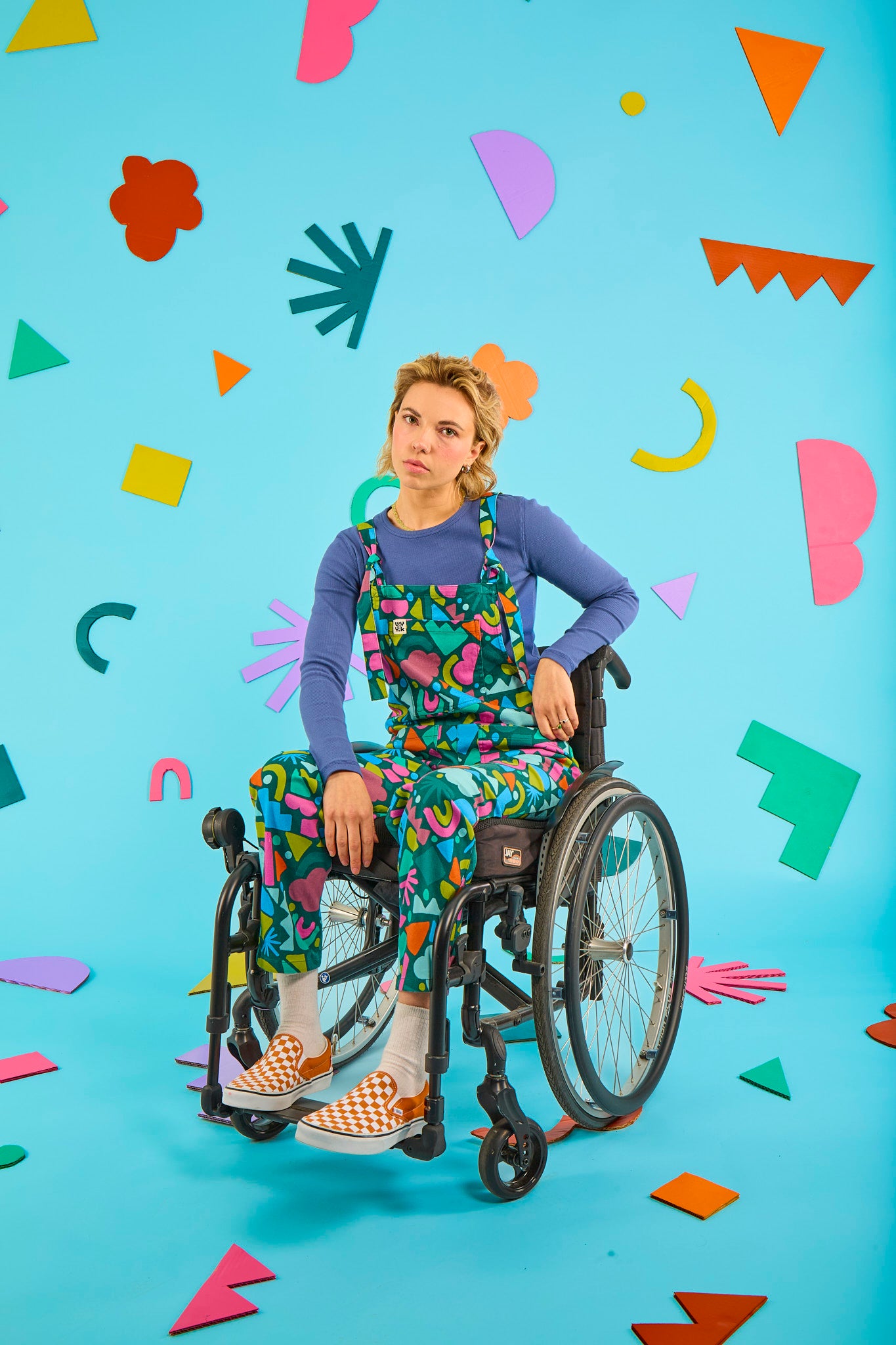 Original - Cotton Dungarees in Bold Shapes