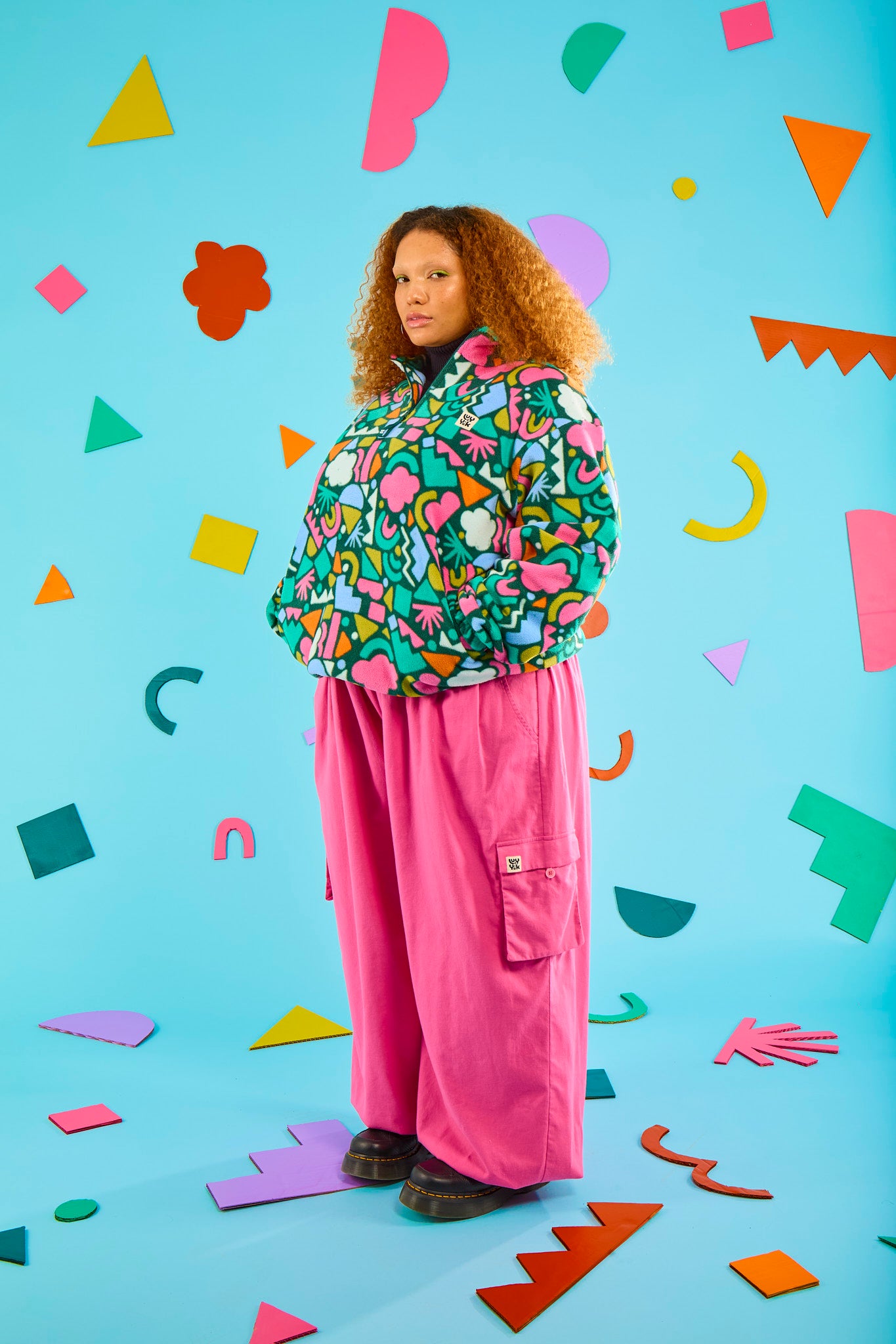 Stevie - Polar Fleece in Bold Shapes – Lucy & Yak