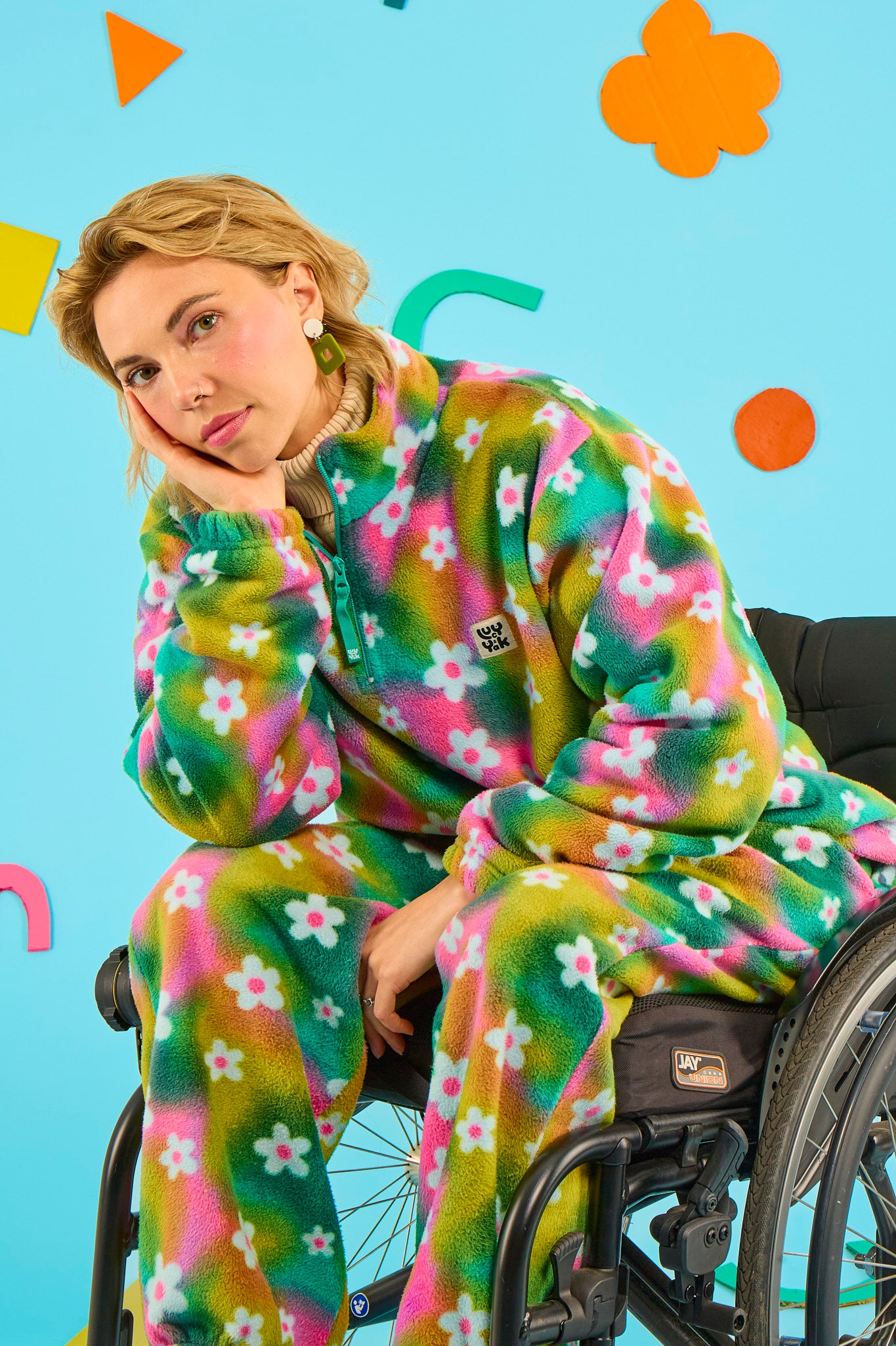 Stevie - Soft Polar Fleece in Tie Dye Daisy Lu