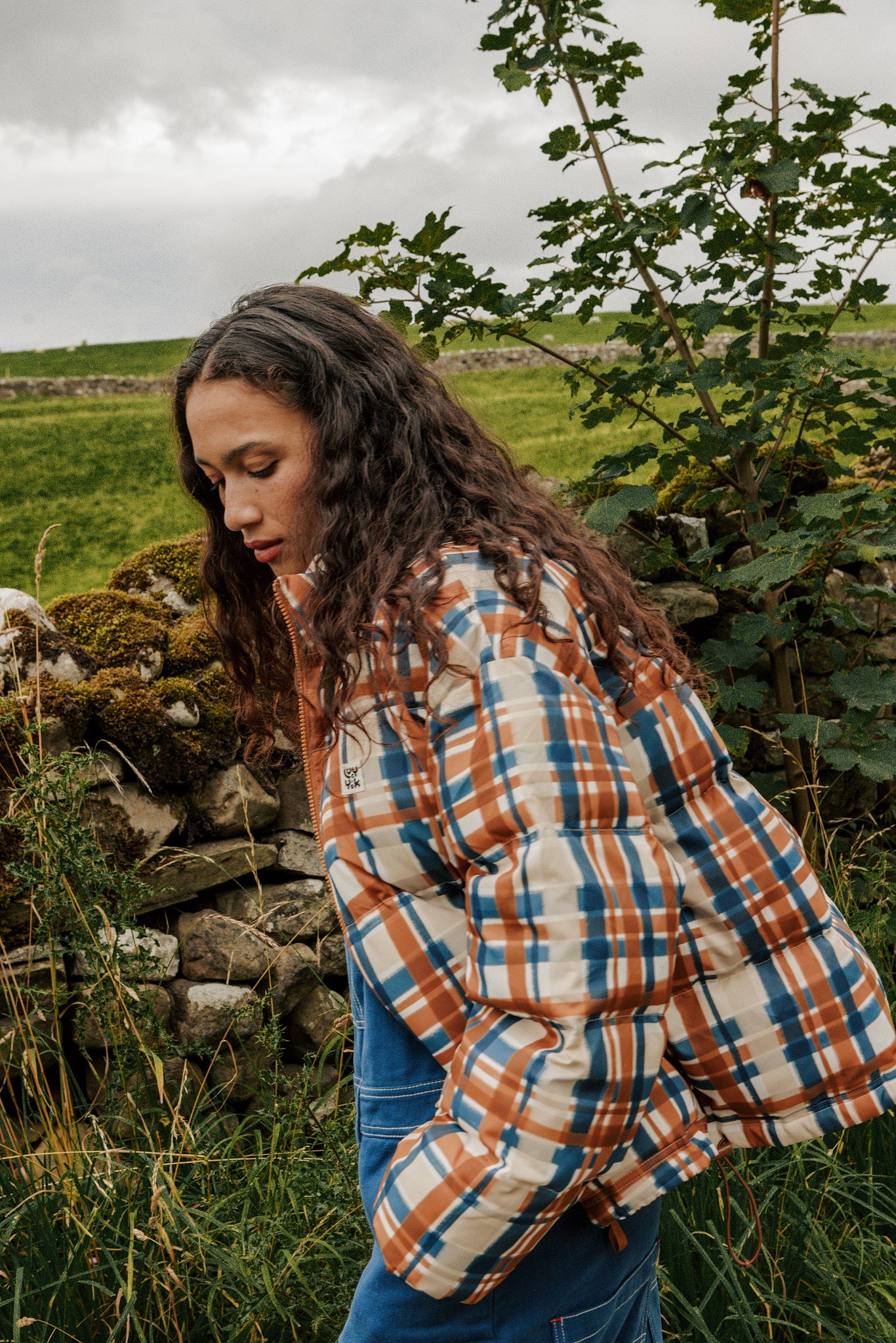 Paloma - Puffer Jacket in Brown Check