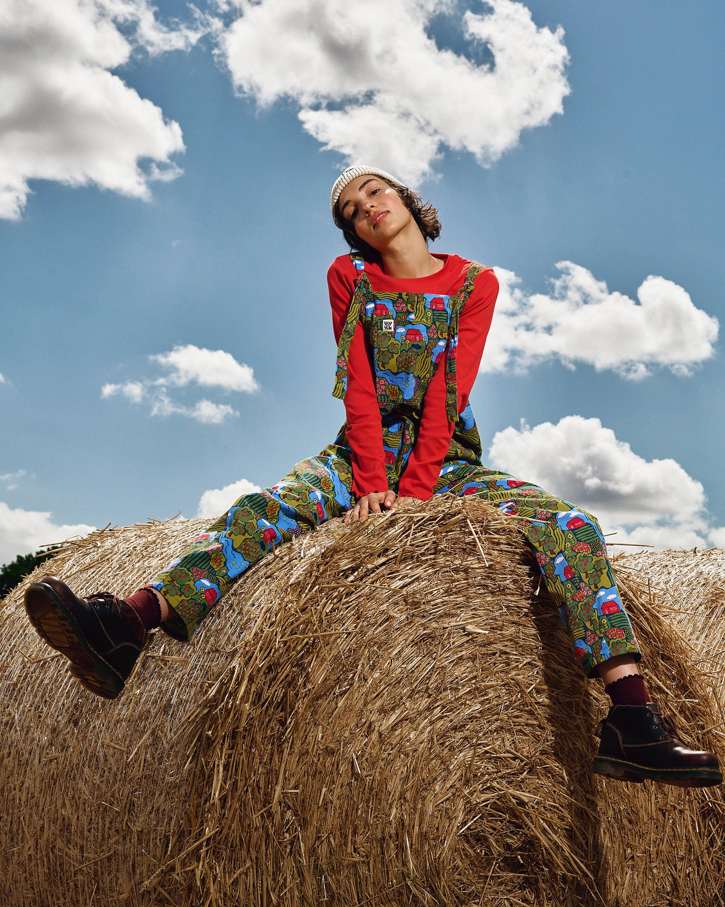 Original - Cotton Twill Dungaree in Farmyard Scene