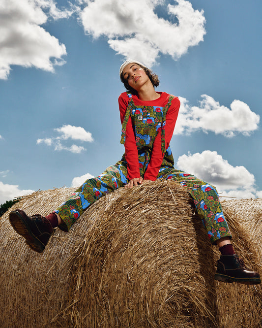 Original - Cotton Twill Dungaree in Farmyard Scene