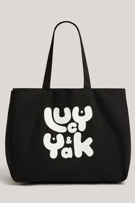 Large Tote Bag - Organic Cotton in Black