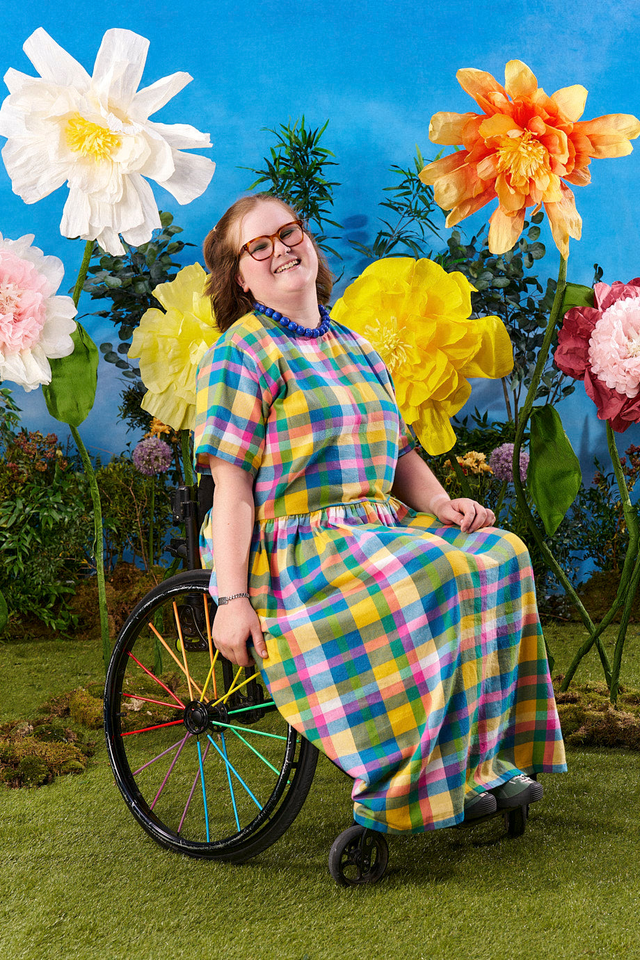 Georgia - Brushed Cotton Dress in Retro Picnic Fun Check