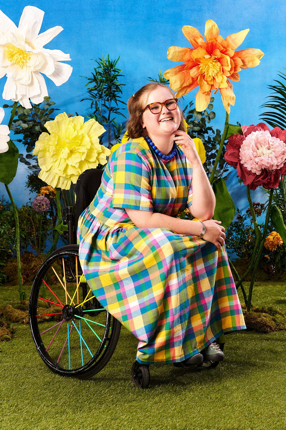 Georgia - Brushed Cotton Dress in Retro Picnic Fun Check