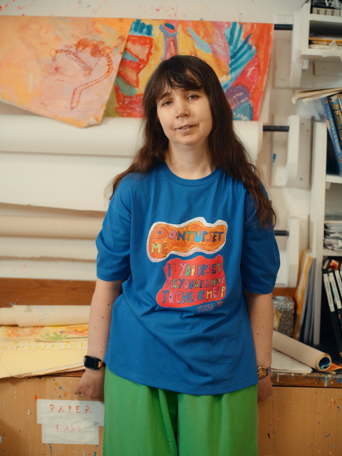 L.E Benny - Oversized Cotton T-Shirt in Arthouse & Yak: Don't Upset Me