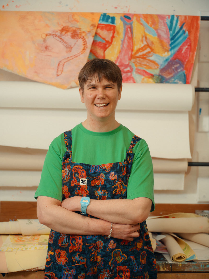 L.E Original - Cotton Dungarees in Black Arthouse & Yak