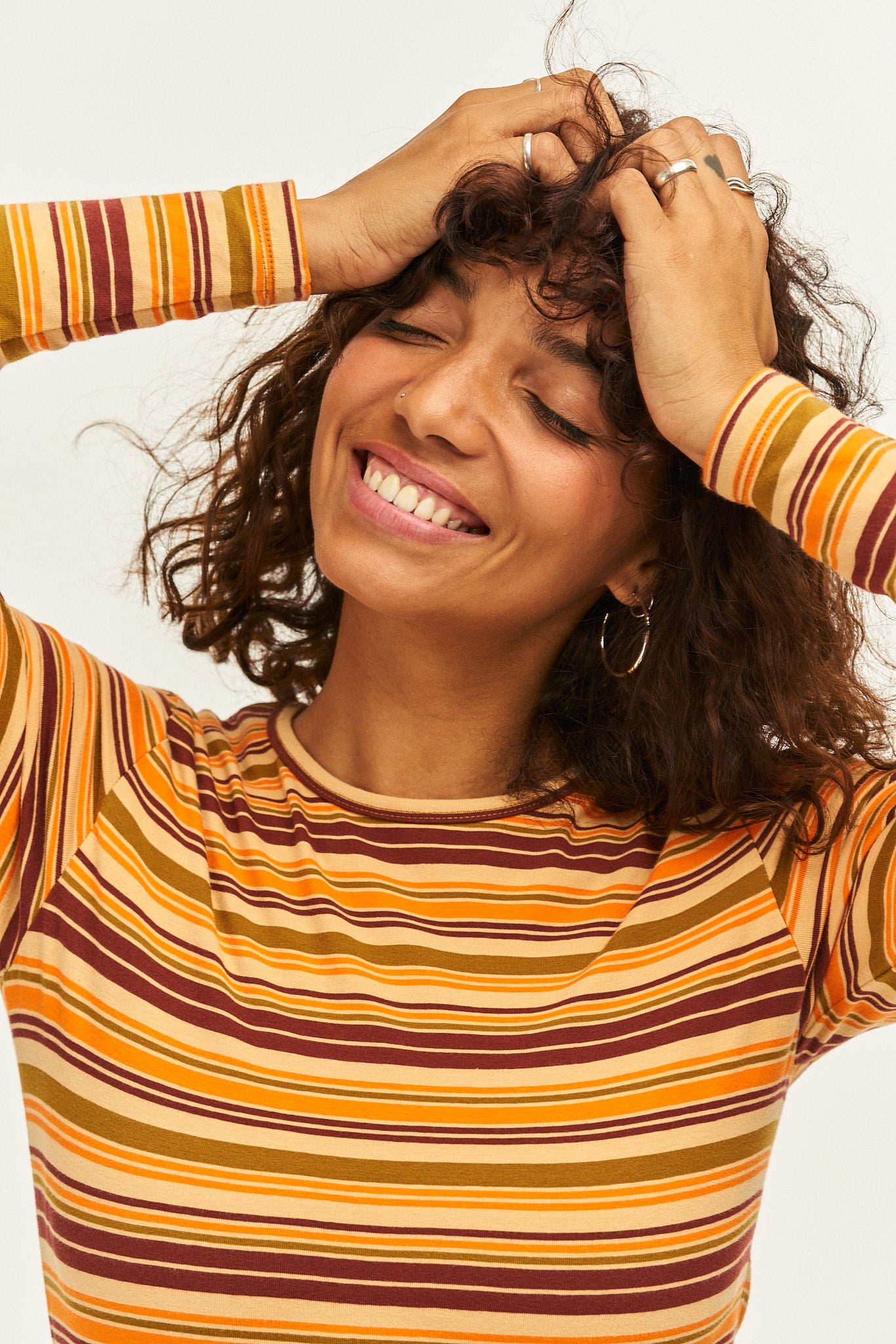 Rey Long Sleeve Tee: ORGANIC COTTON - Farrah Stripe