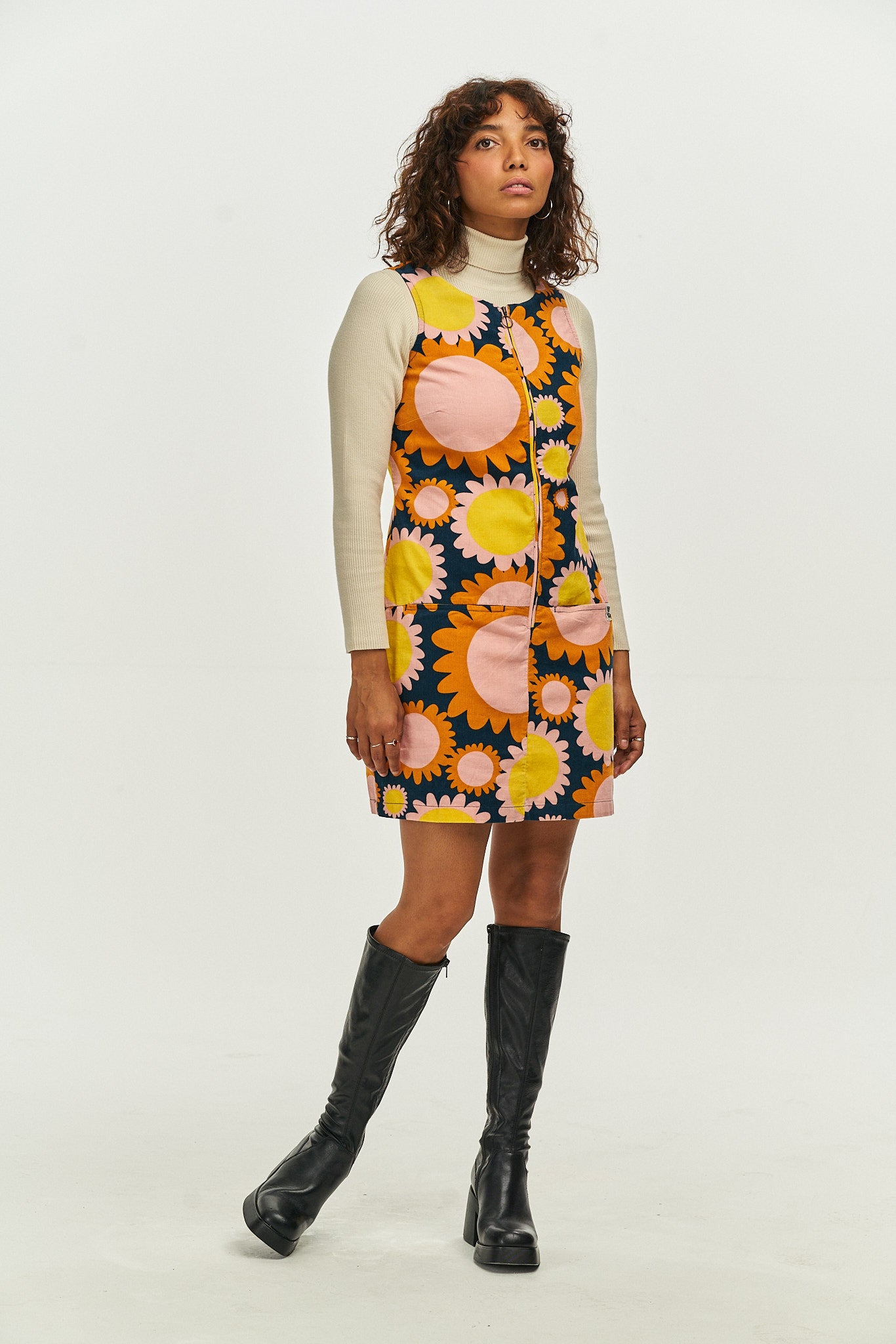 Patti Party Dress: ORGANIC Corduroy - Vera - IMPERFECT