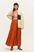 Brie Maxi Skirt: TENCEL™ Lyocell - Autumn Maple
