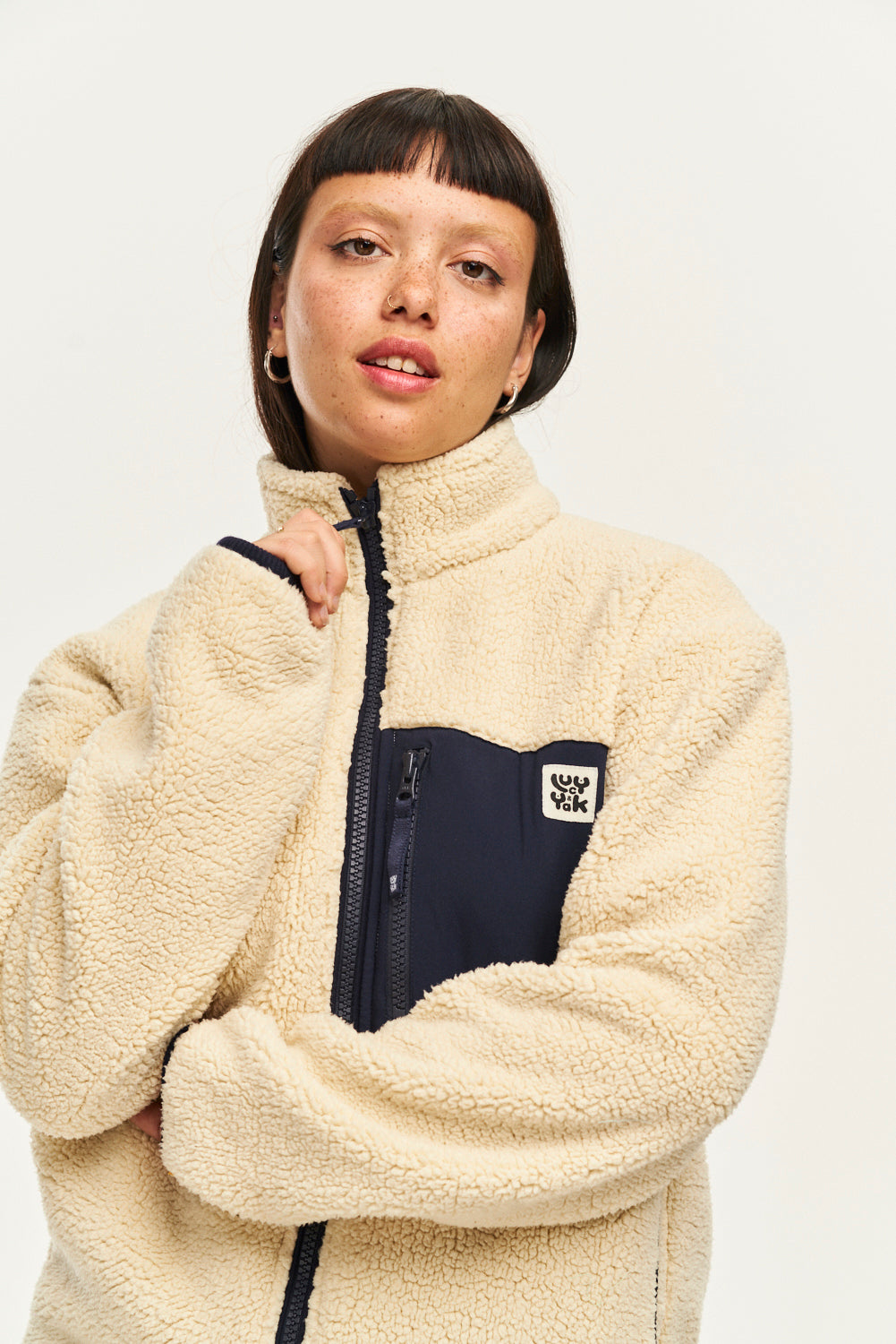 Harper - Fleece Jacket in Cream