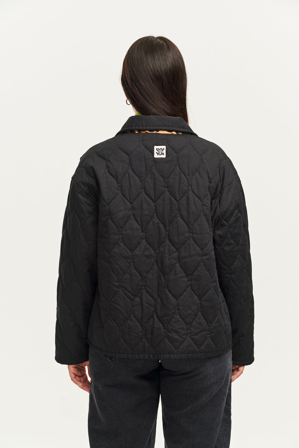 Sylvie Jacket: DEADSTOCK COTTON - Black Leopard – Lucy & Yak