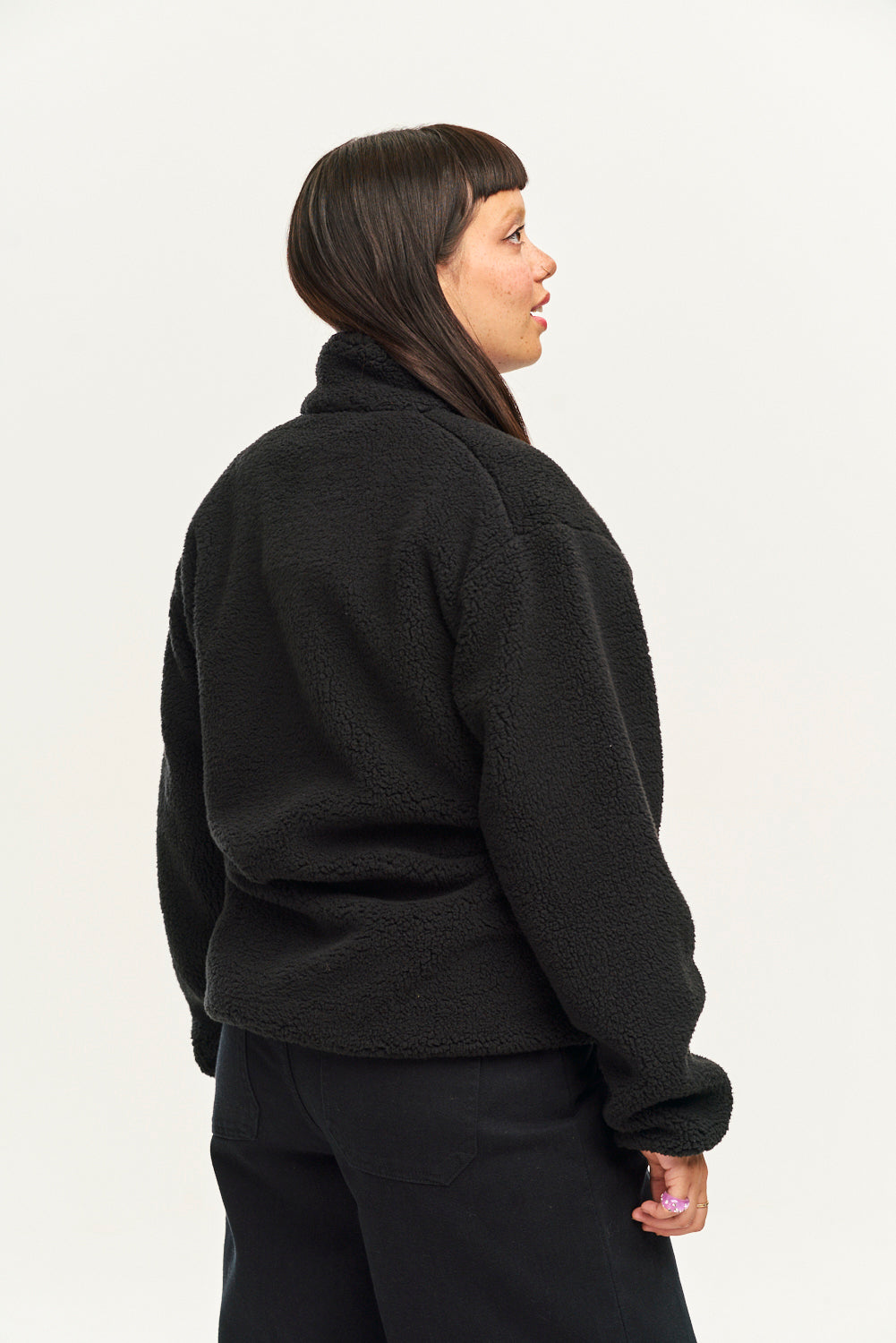 Harper Fleece Jacket: RECYCLED BOTTLES - Black