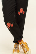 Original Dungaree: ORGANIC COTTON - Sweet Strawberry Embroidery
