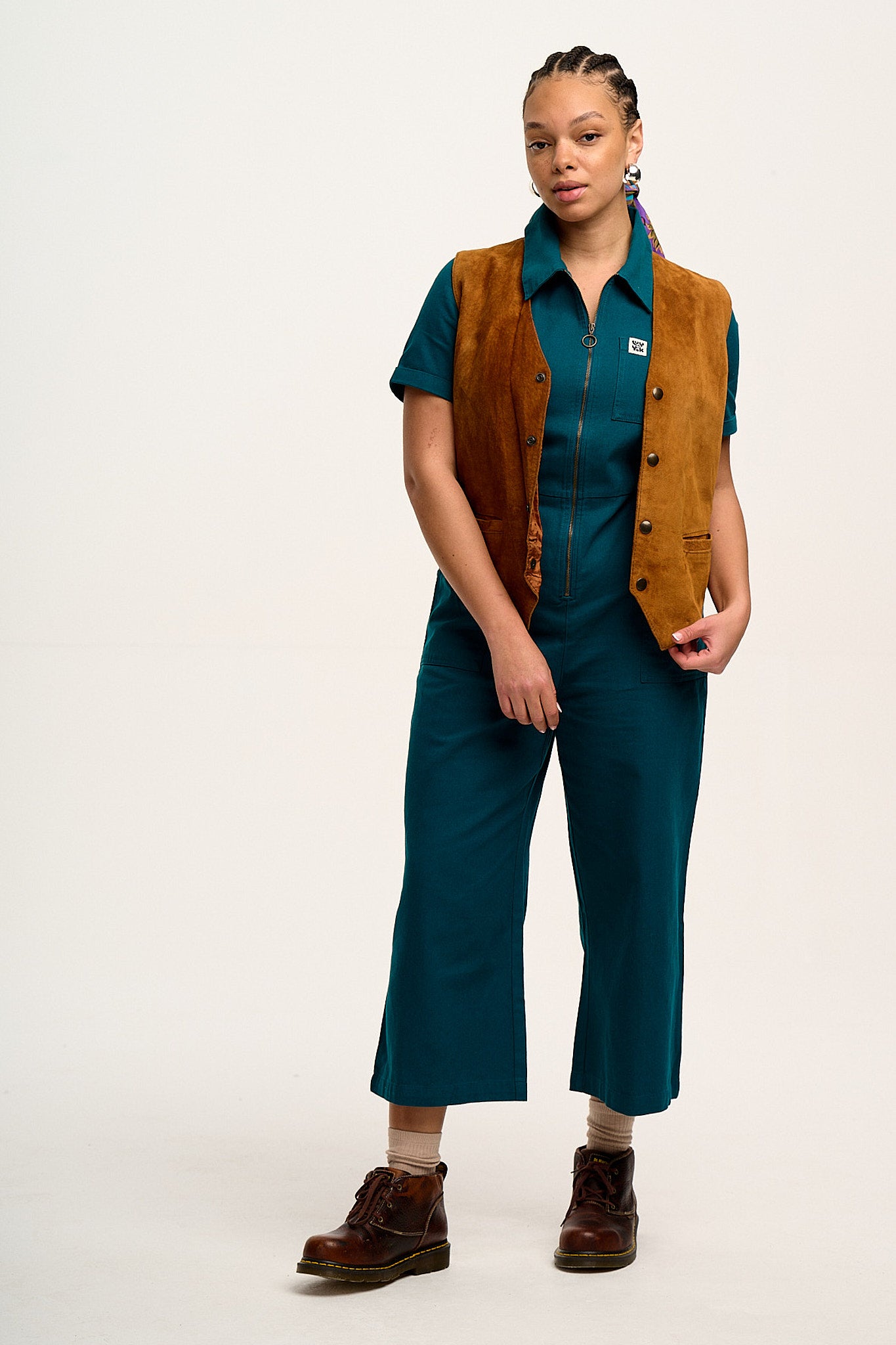 Ragan Jumpsuit ORGANIC COTTON Teal Lucy & Yak
