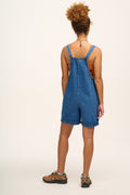 Original Dungaree Shorts: ORGANIC DENIM - Mid Wash Blue
