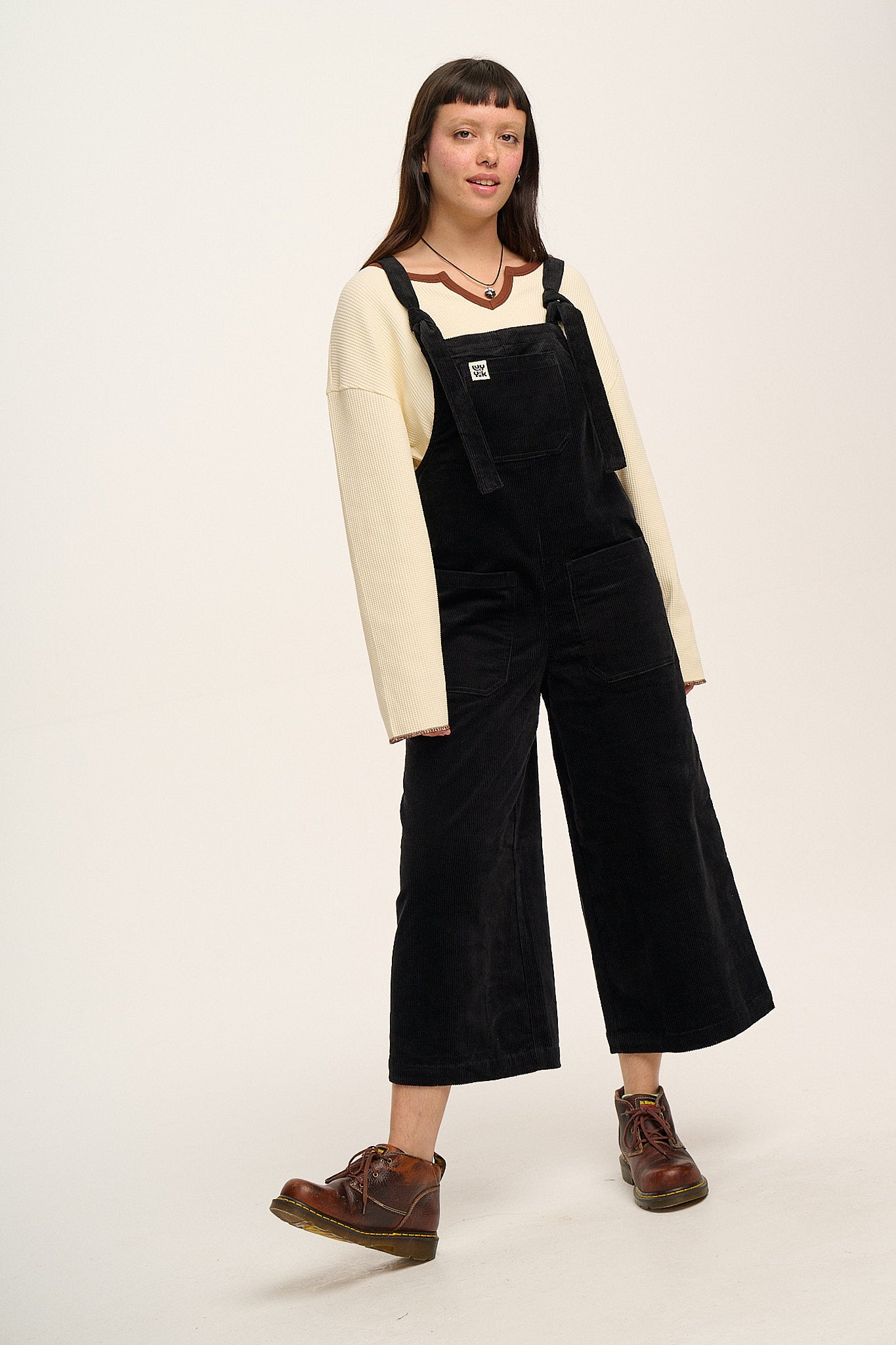 Black wide 2024 leg dungarees