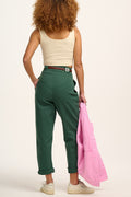 Addison Tapered Jeans: ORGANIC TWILL - Posy Green
