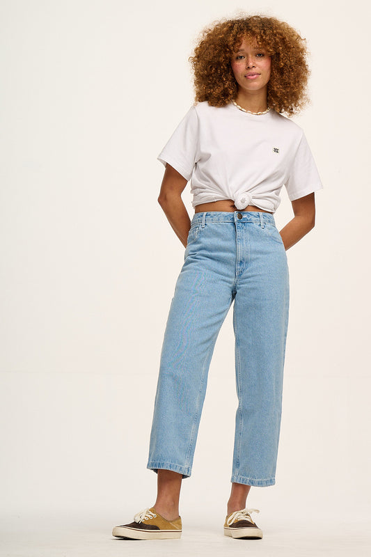 Addison Tapered Jeans: ORGANIC DENIM - Light Wash Blue – Lucy & Yak