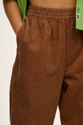 Billie Trousers: ORGANIC CORDUROY - Oak Brown