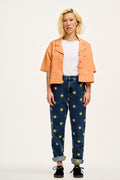 Dana Mom Jeans: ORGANIC DENIM - Solange Embroidery