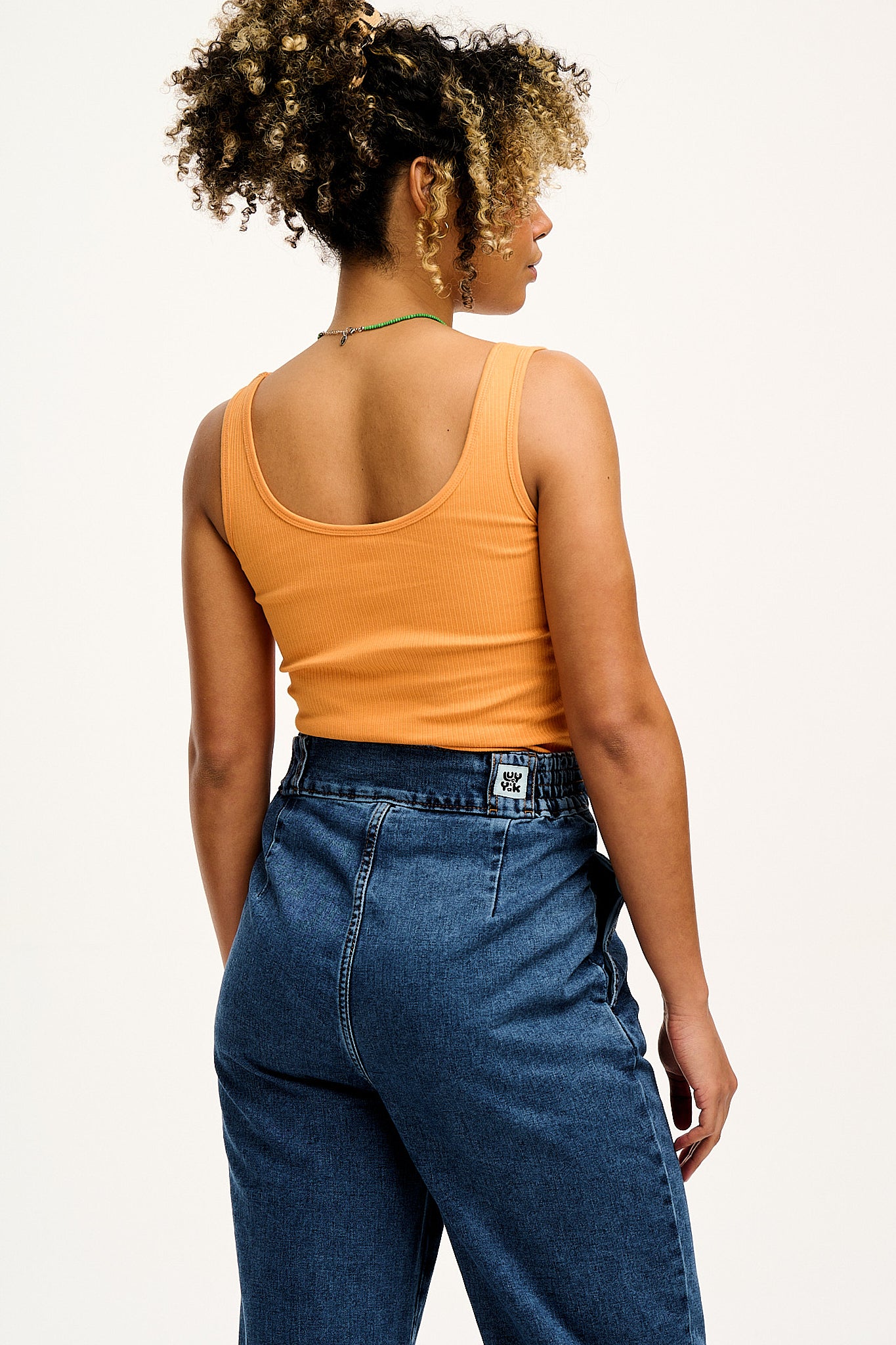 Susie Vest Top: ORGANIC COTTON & LENZING™ ECOVERO™ - Sunset Orange